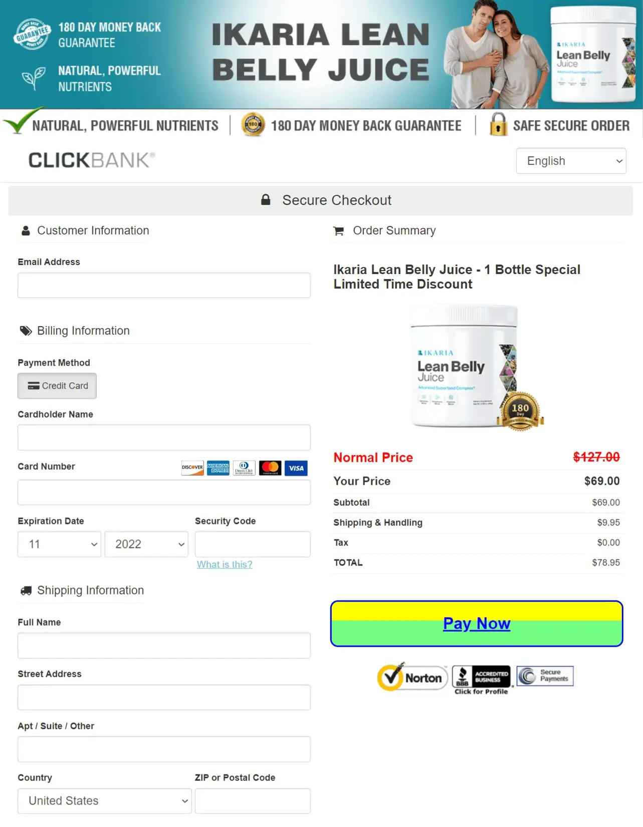 Ikaria Juice payment process